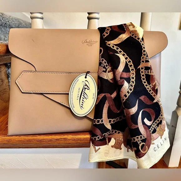 Boldrini bag with Celine scarf sold together. Nwt Plus another bonus - Picture 1 of 12